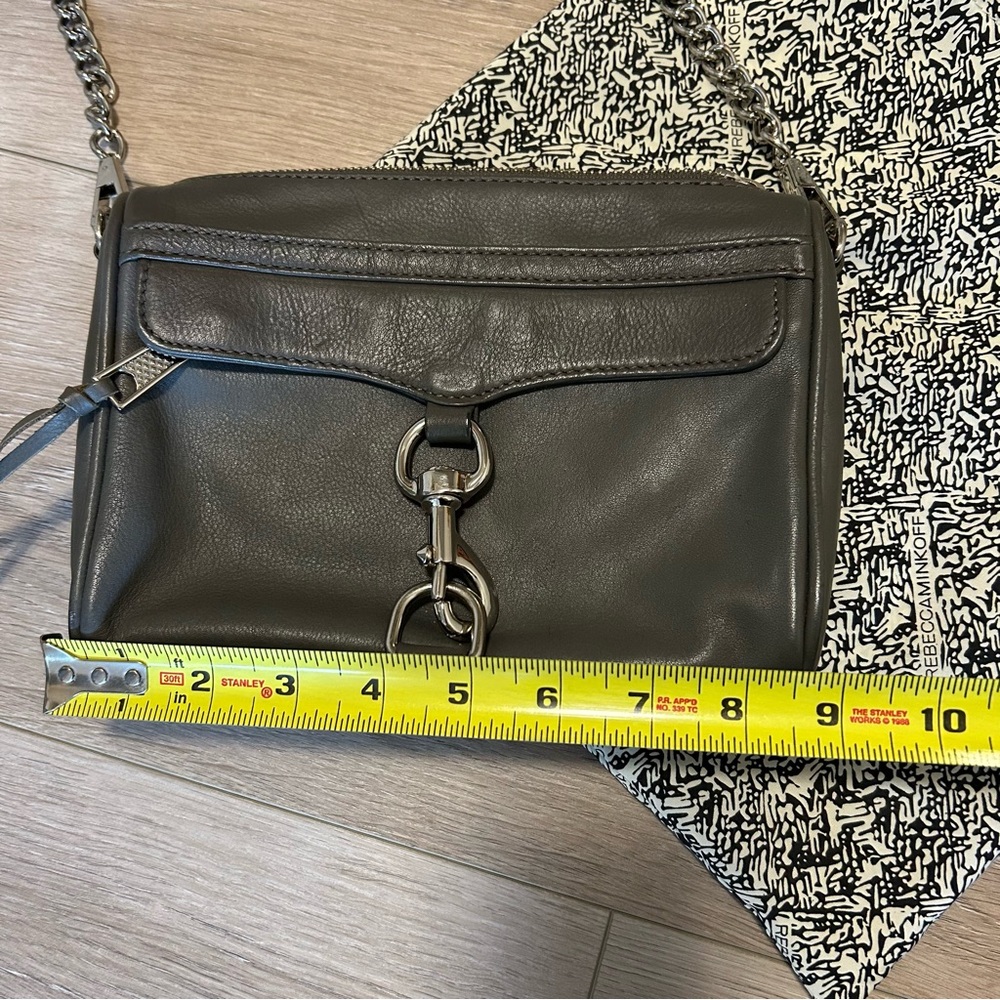 Rebecca Minkoff Grey Leather Crossbody Bag EUC - Picture 8 of 11